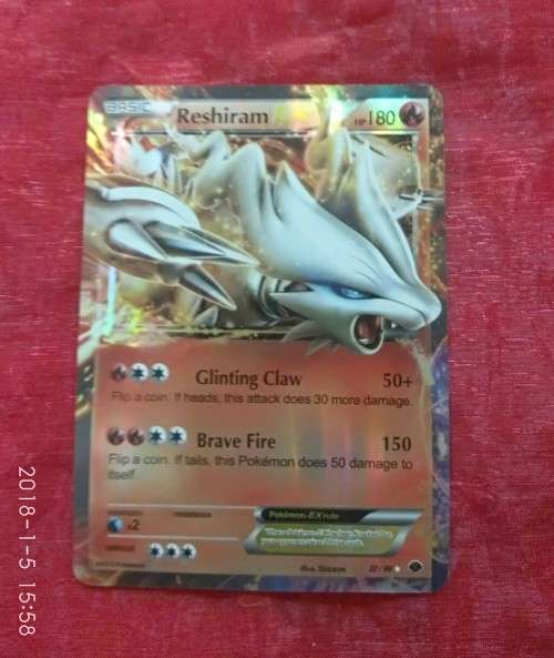 Pokemon Reshiram EX Holo Card