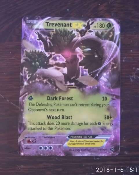 Pokemon Trevenant EX Card