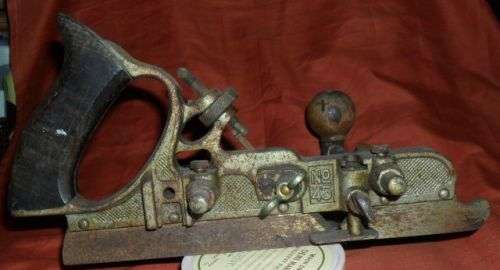 VINTAGE CAST IRON STANLEY PLOUGH PLANE NO 45