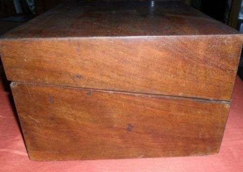 ANTIQUE VICTORIAN 1899 WOODEN WRITING BOX SLOPED FOR RESTORATION