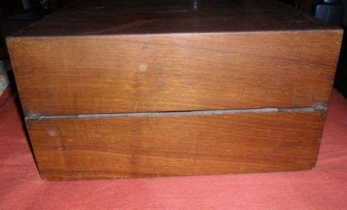 ANTIQUE VICTORIAN 1899 WOODEN WRITING BOX SLOPED FOR RESTORATION