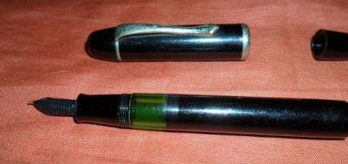 RARE VINTAGE 1940'S TROPEN FOUNTAIN PEN - PISTON FILLER - BLACK