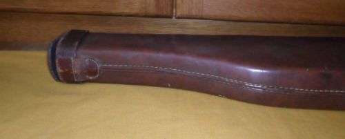 VINTAGE LEG OF MUTTON SHOTGUN LEATHER CASE