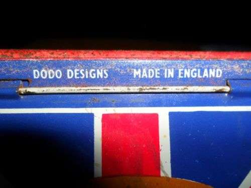 VINTAGE DODO DESIGNS REPRODUCTION BOER WAR PATRIOTIC TEA TIN GENERALS UNION JACK