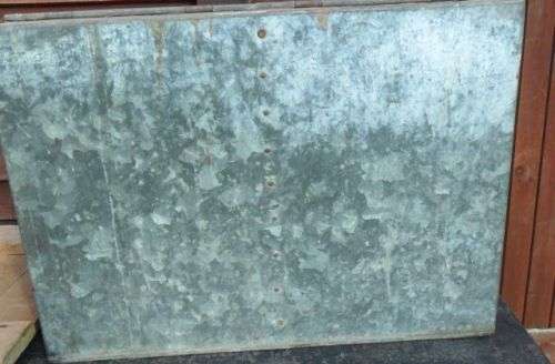 VINTAGE DOUBLE GALVANIZED STORAGE GRAIN BIN -61CM X 44CM X 30,5CM