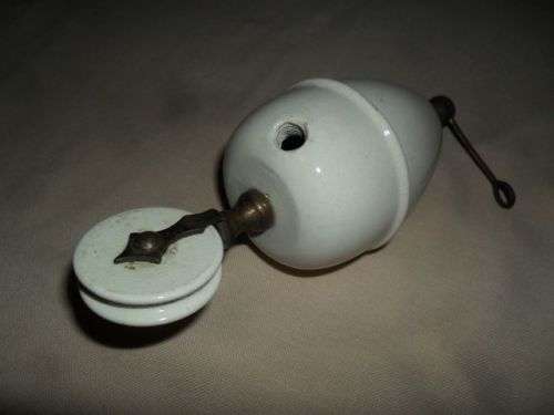 1940'S VINTAGE CREAM PORCELAIN COUNTERWEIGHTS FOR CEILING LIGHTS