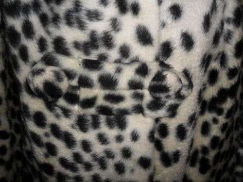 VINTAGE ANIMAL PRINT FAUX FUR COAT SIZE 38