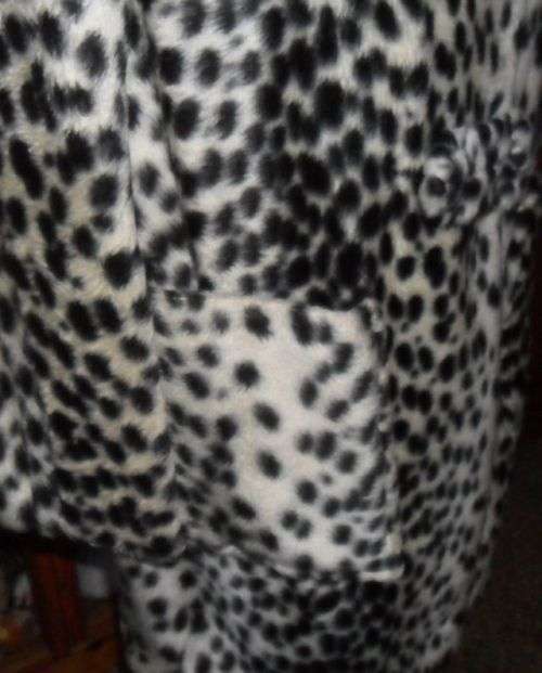 VINTAGE ANIMAL PRINT FAUX FUR COAT SIZE 38