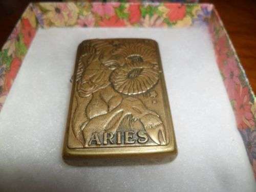 BRASS  ARIES ZIPPO LIGHTER