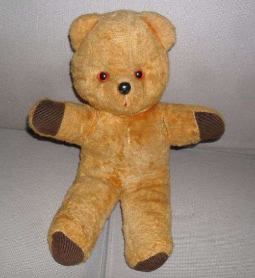 3 X VINTAGE ARK BEARS - 2 JOINTED 1 NOT-79cm -51cm - 41cm tall