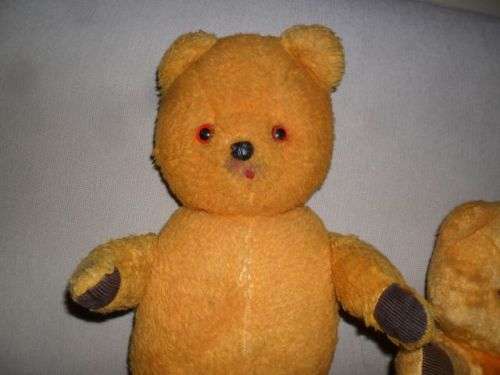 3 X VINTAGE ARK BEARS - 2 JOINTED 1 NOT-79cm -51cm - 41cm tall