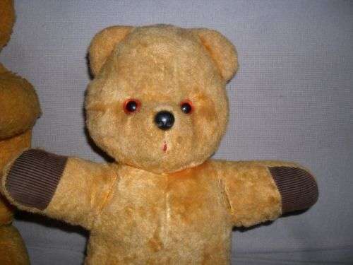 3 X VINTAGE ARK BEARS - 2 JOINTED 1 NOT-79cm -51cm - 41cm tall