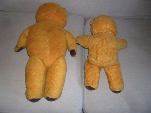 3 X VINTAGE ARK BEARS - 2 JOINTED 1 NOT-79cm -51cm - 41cm tall