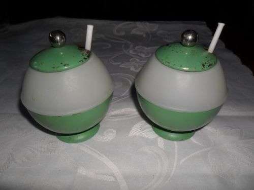A SET OF UNUSUAL VINTAGE JAPANESE JAM \HONEY JARS - METAL AND PORCELAIN