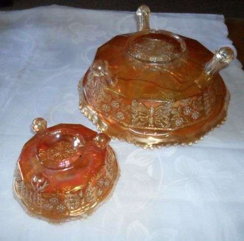 A SET OF MARIGOLD DEPRESSION BOWLS