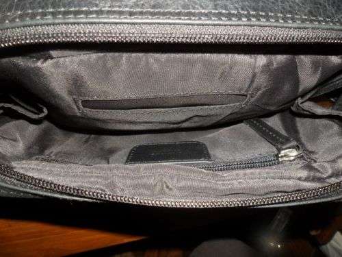 TAURUS REAL LEATHER MEN'S OR LADIES CROSS BODY  BLACK LEATHER BAG