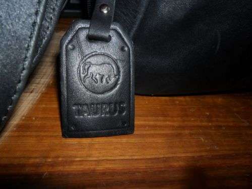 TAURUS REAL LEATHER MEN'S OR LADIES CROSS BODY  BLACK LEATHER BAG