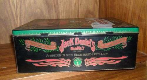 VINTAGE JACK DANIELS OLD NUMBER 7 BRAND DOUBLE TIN