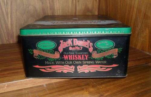 VINTAGE JACK DANIELS OLD NUMBER 7 BRAND DOUBLE TIN