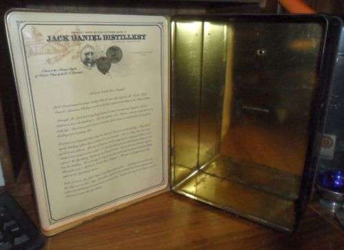 VINTAGE JACK DANIELS OLD NUMBER 7 BRAND DOUBLE TIN