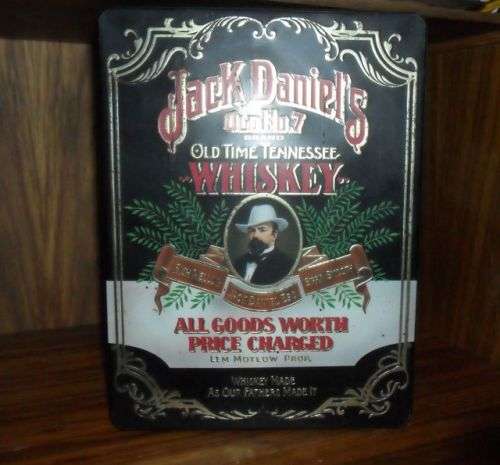 VINTAGE JACK DANIELS OLD NUMBER 7 BRAND DOUBLE TIN