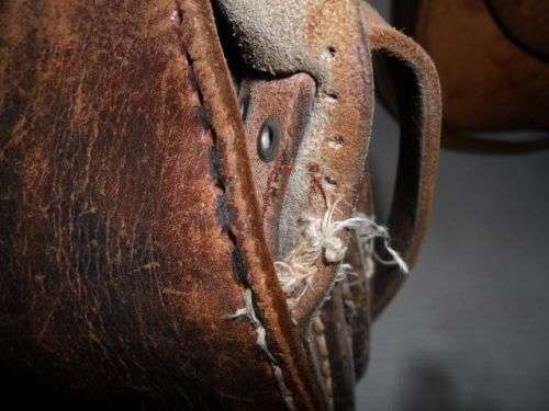 3 LEATHER BAGS DAMAGED  AS IS-ONE BID TAKES ALL