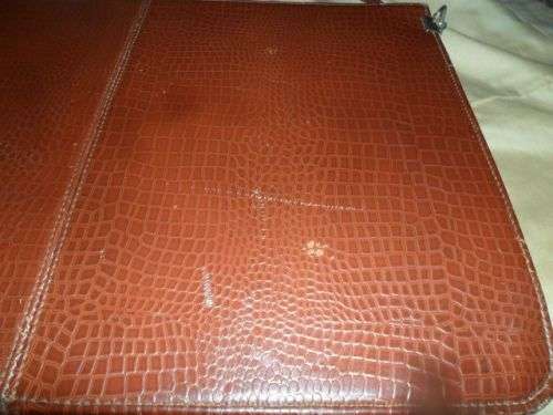 VINTAGE LEATHER LOOK LAP TOP SATCHEL