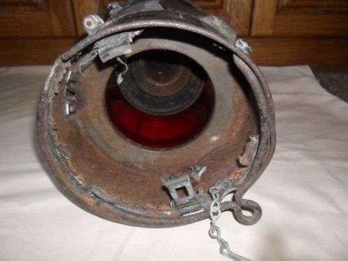 LARGE ANTIQUE GALVANIZED SHIPS ANCHOR LAMP -TELFORD  GRIER MACKAY AND CO