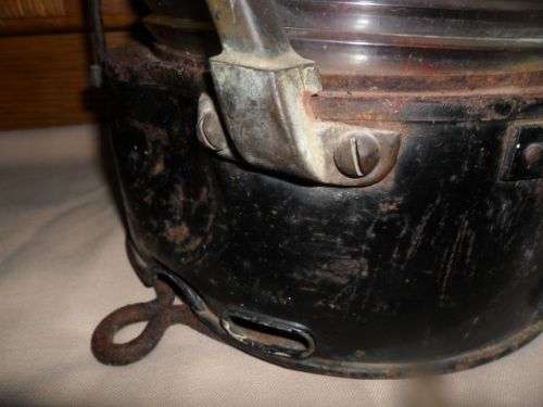 LARGE ANTIQUE GALVANIZED SHIPS ANCHOR LAMP -TELFORD  GRIER MACKAY AND CO