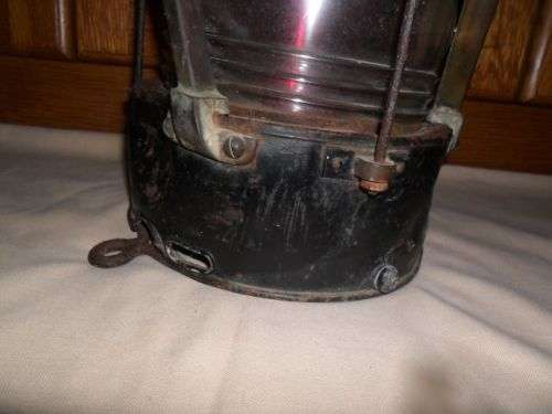 LARGE ANTIQUE GALVANIZED SHIPS ANCHOR LAMP -TELFORD  GRIER MACKAY AND CO
