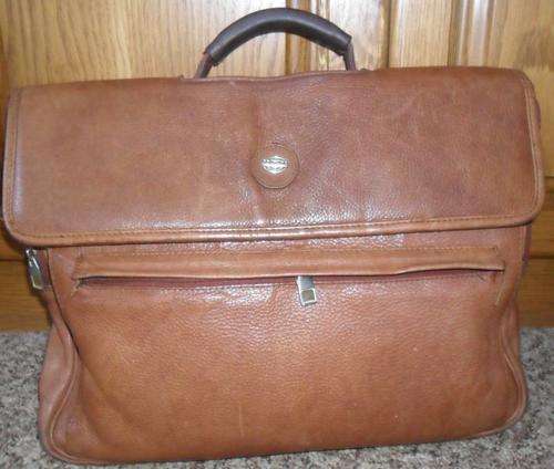 MENS BUSBY TAN LEATHER SATCHEL
