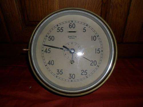 SHIP'S VINTAGE SMITH'S ASTRAL BRASS WALL CLOCK -20CM DIAMETER