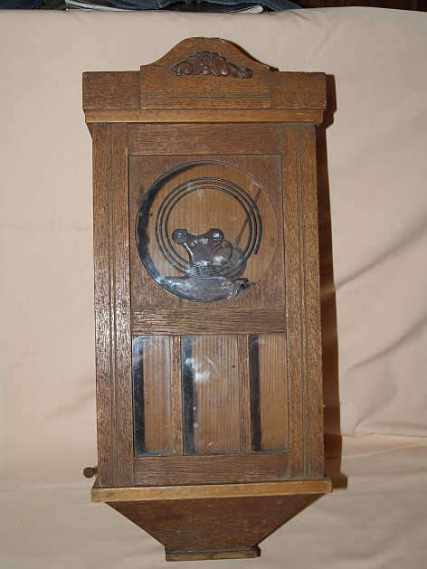 OLD CLOCK WOODEN BOX PLUS MECHANISM