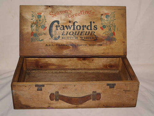 CRAWFORDS WHISKY WOODEN CASE