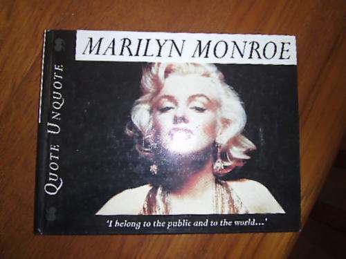MARILYN MONROE "Quote / Unquote" by Janice Anderson (H/C)