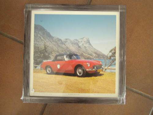 FIVE  FRAMED CAR PRINTS FROM THE CAPE