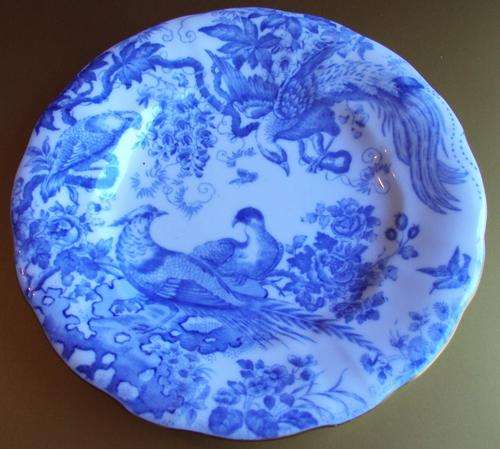 ROYAL CROWN DERBY BLUE AVES PLATE