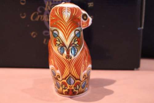 ROYAL CROWN DERBY WOODLAND SQUIRREL PAPERWEIGHT