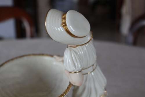 ROYAL WORCESTER HADLEY FIGURAL NUT DISH 1886 FOR OLDHAM ONLY