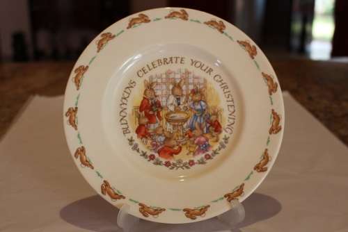 ROYAL DOULTON BUNNYKINS CHRISTENING PLATE