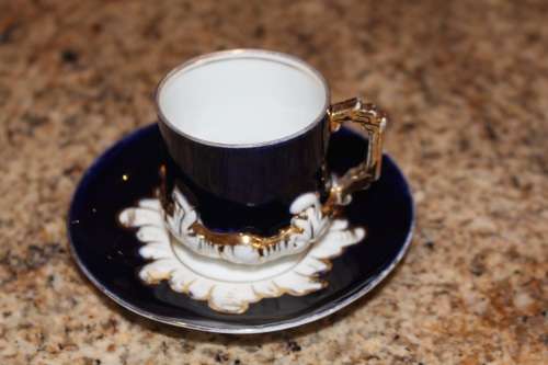 COBALT BLUE AND WHITE DEMITASSE