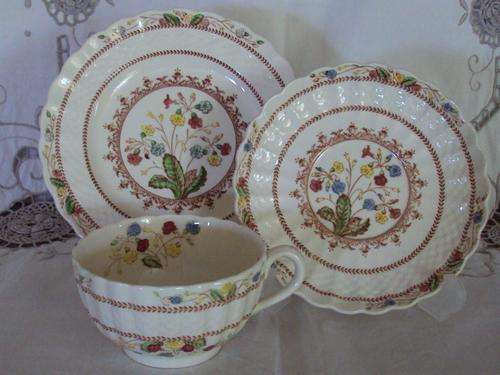 COPELAND SPODE "COWSLIP" TEA TRIO