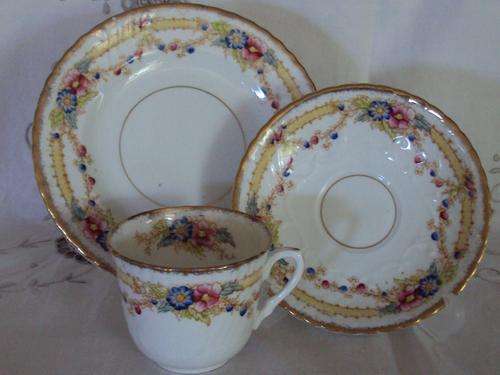 WILD BROTHERS HAND PAINTED TEA TRIO