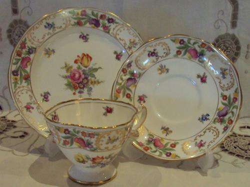 HAMMERSLEY "DRESDEN SPRAYS" TEA TRIO