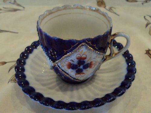 A RARE VICTORIAN FLOW BLUE TEA DUO