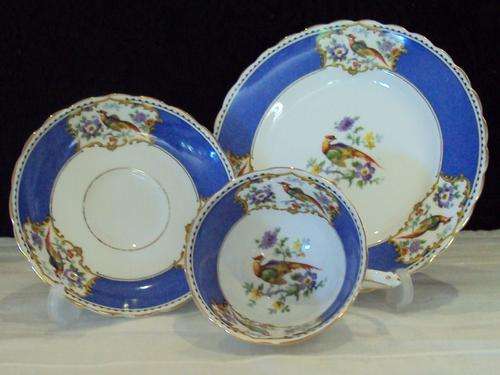 TUSCAN CHINA CHELSEA BIRD TEA TRIO
