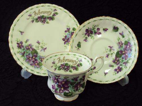 ROYAL ALBERT FLOWER OF THE MONTH TRIO