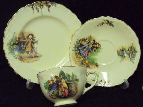 CROWN DUCAL CRINOLENE LADY TEA TRIO