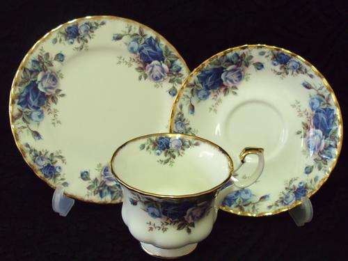 ROYAL ALBERT "MOONLIGHT ROSE" TEA TRIO
