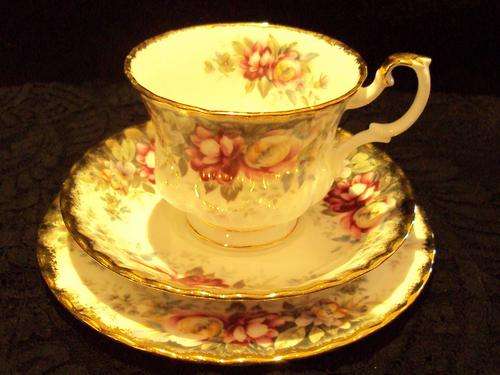 ROYAL ALBERT AUTUMN ROSE TRIO